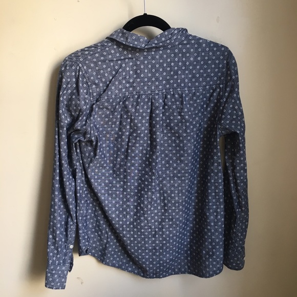 J. Crew Chambray Polka Dot Popover - Picture 5 of 5